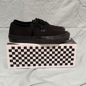 Vans Skate Authentic POPCUSH Black Canvas Sneakers size 9